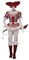 The Costume Center Red and White Sadistic Clown Women Adult Halloween Costume - Medium